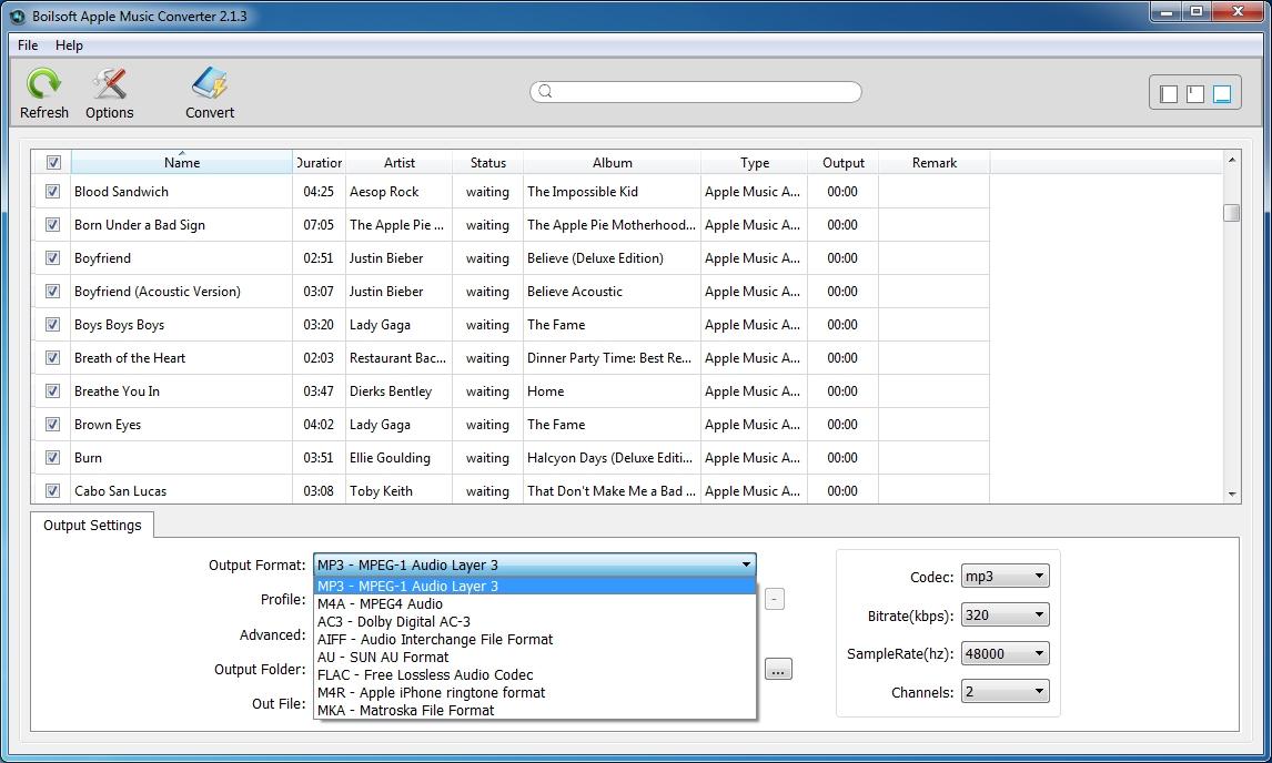 BoilsoftAppleMusicConverter,音频转换.